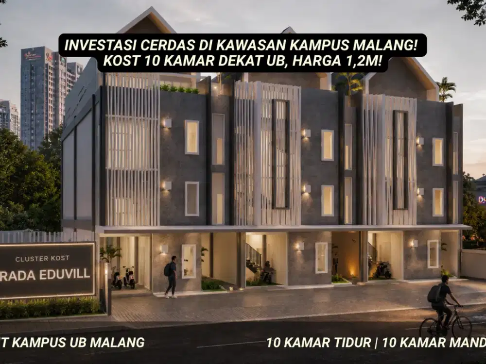 Rumah Kost Area Merjosari 5 Menit Kampus UB Malang