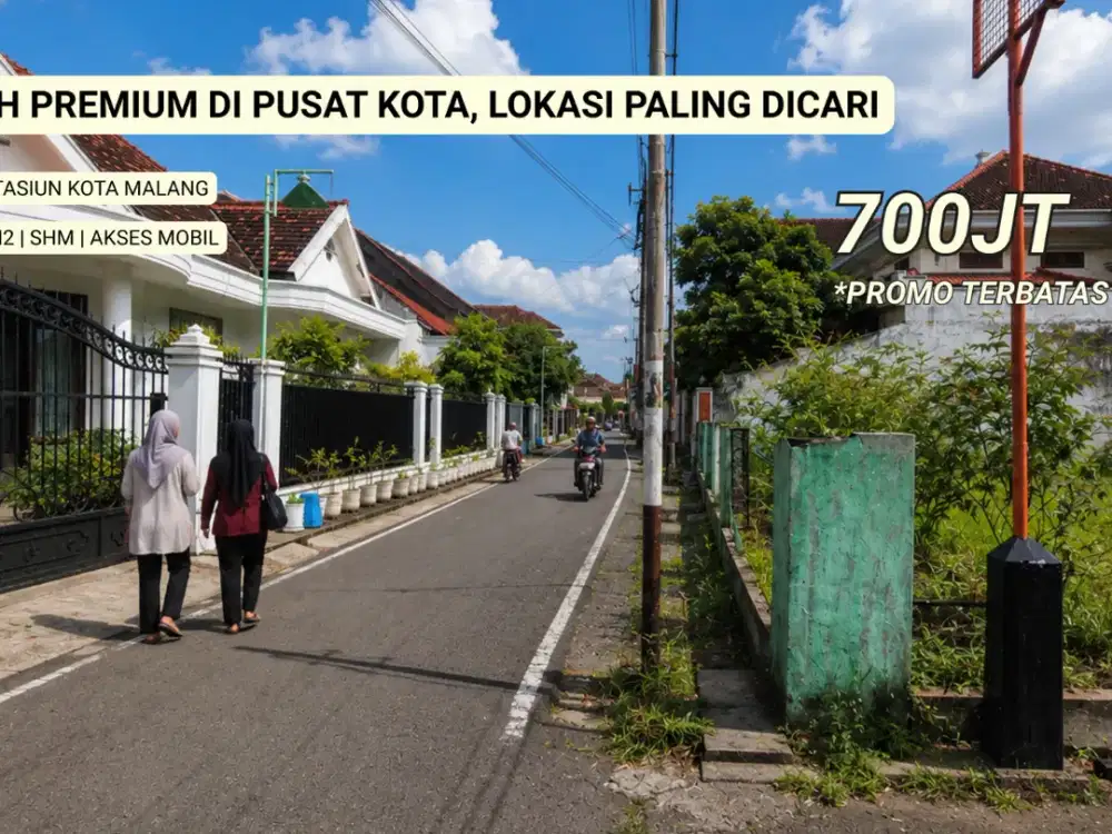 Tanah Strategis Area Sawojajar Hanya 3 Menit Dari Stasiun Kota Malang