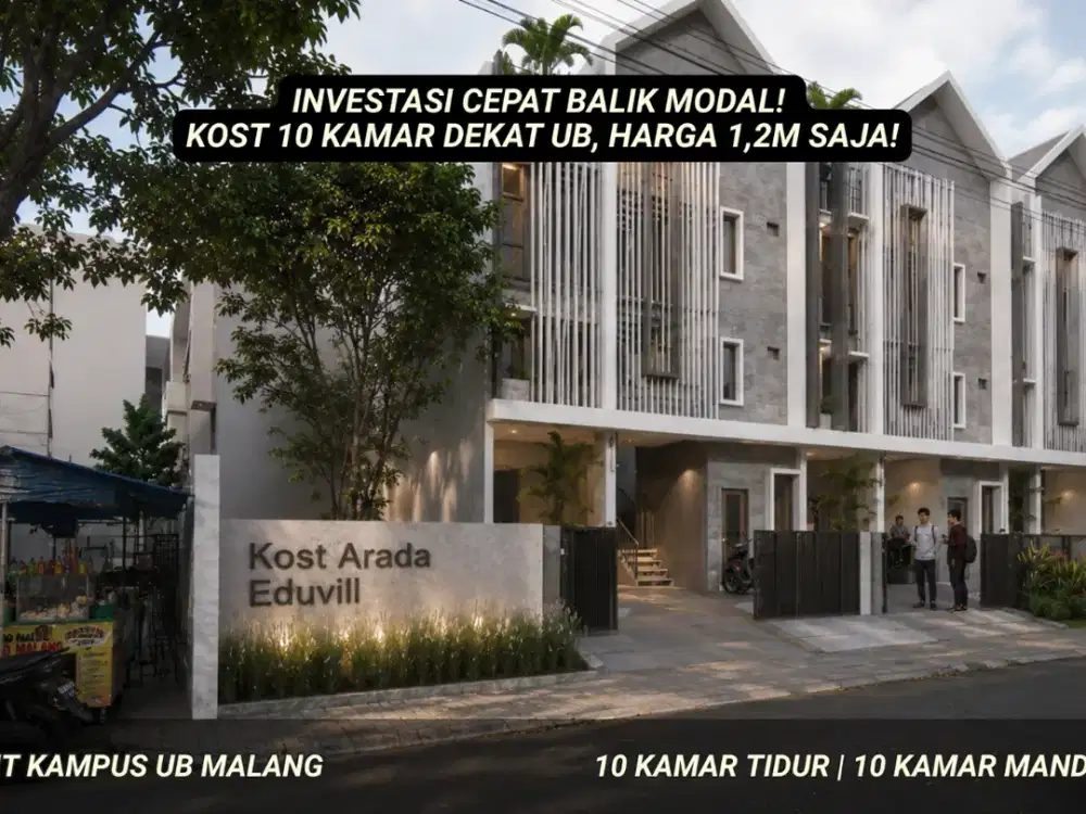Rumah Kost Dekat UB Malang Cuma 1M an Fully Furnished