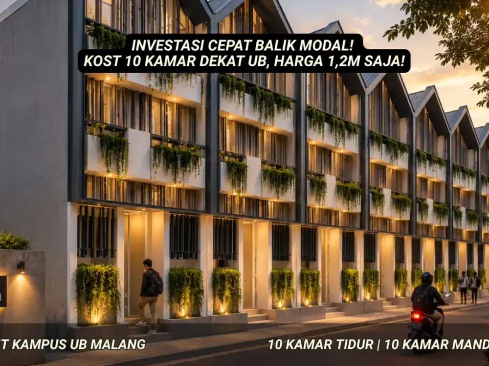 Miliki Kost 10 Kamar Dekat UB | Full Furnished & Free Management