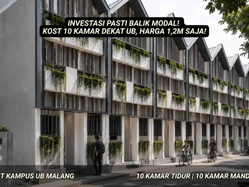 Dekat UB Malang! Kost 10 Kamar Full Furnished + Free Management | Promo Rp1,2 M atau