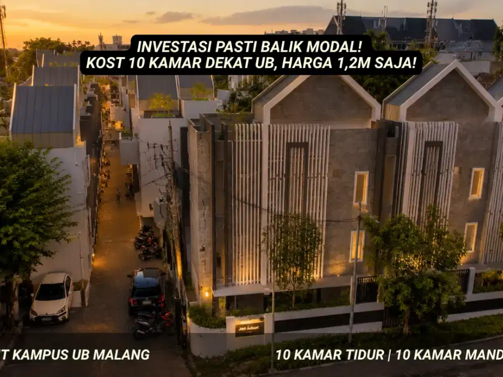 Kost 10 Kamar Dekat UB Malang – Furnitur Lengkap & Free Management