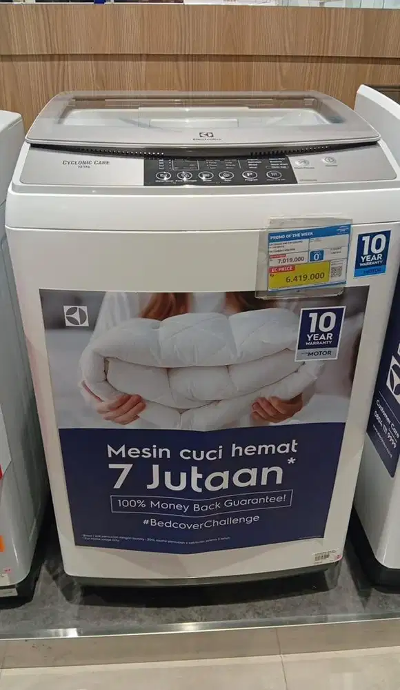 ELECTROLUX WM TOP LOADING 10,5KG