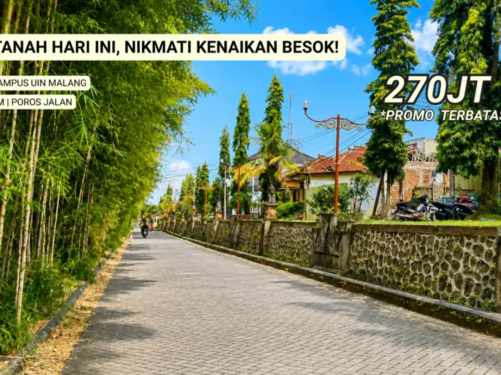 Tanah Dekat UIN Malang, Cocok Kost dan Investasi 3 Jutaan