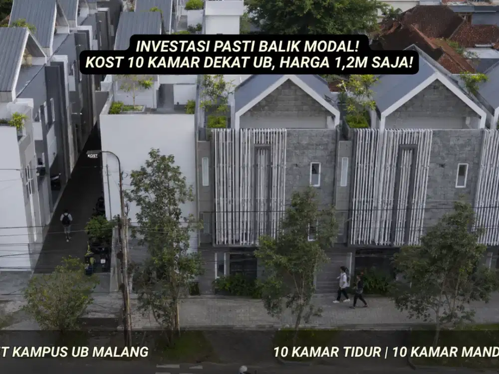 Peluang Investasi Kost Dekat UB Malang  10 Kamar Mandi Dalam