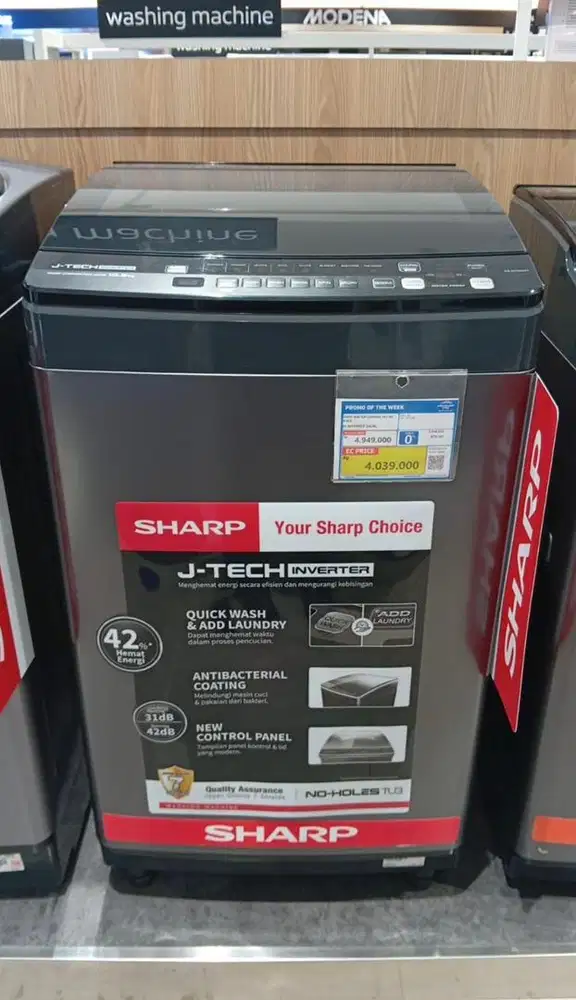 SHARP WM TOP LOADING 10,5KG