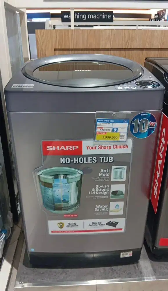 SHARP WM TOP LOADING 10KG