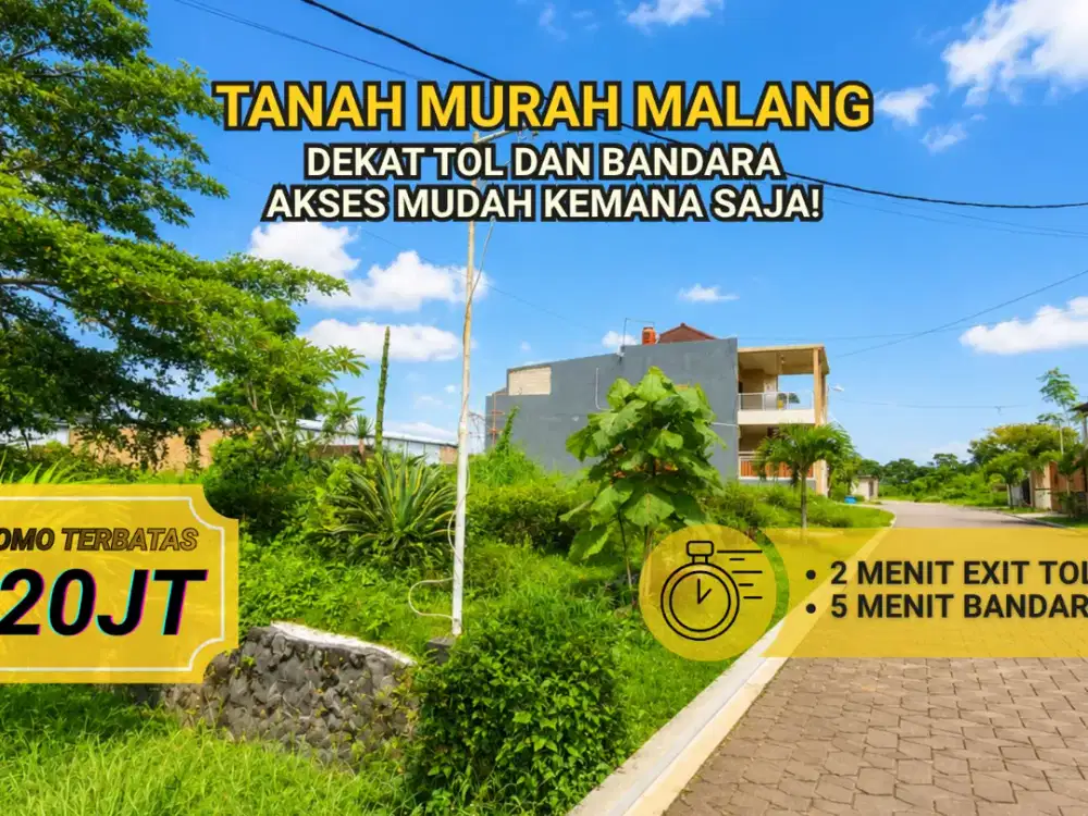 Investasi Menjanjikan! Tanah 100 Jutaan Area Pakis Dekat Tol