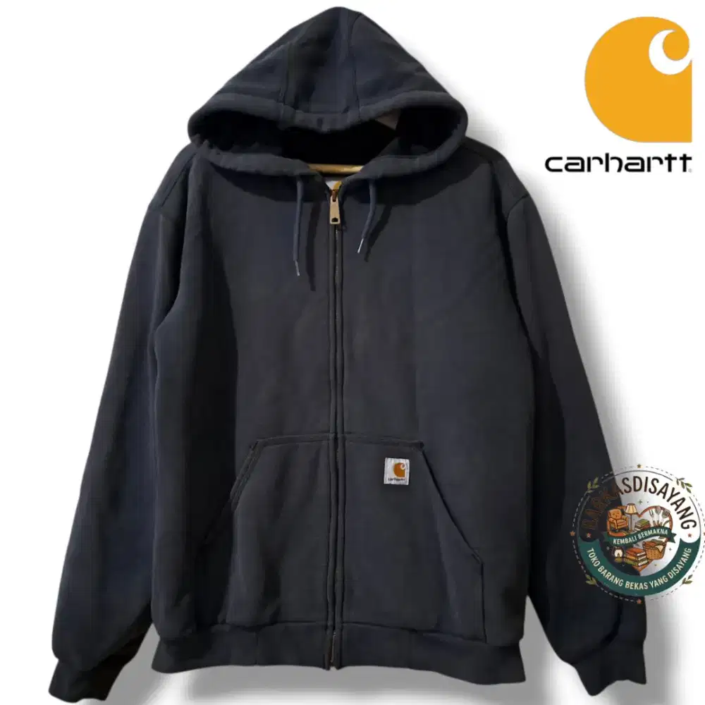 JUAL MURAH HOODIE ZIPPER CARHARTT ORIGINAL SIZE XL WARNA ABU CHARCOAL