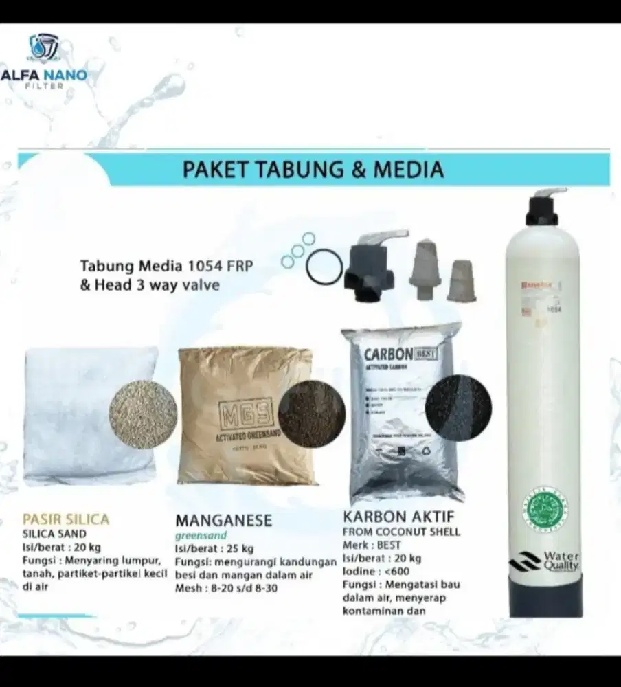 Tabung media filter frp 1054