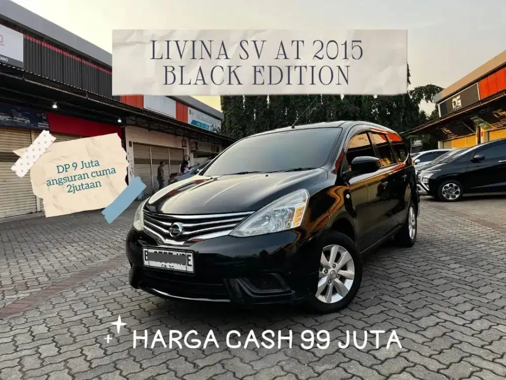 DP 9JT ANGSURAN 2JUTAAN LIVINA SV AT 2015 BLACK EDITION RARE !!