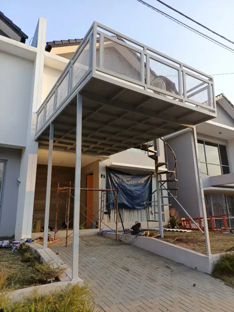 pemasangan kanopi meizanin minimalis