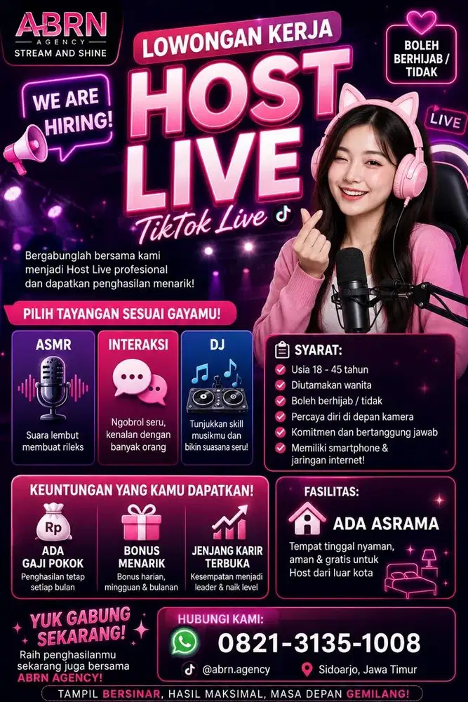 Lowongan Hostlive Dengan Gaji Pokok