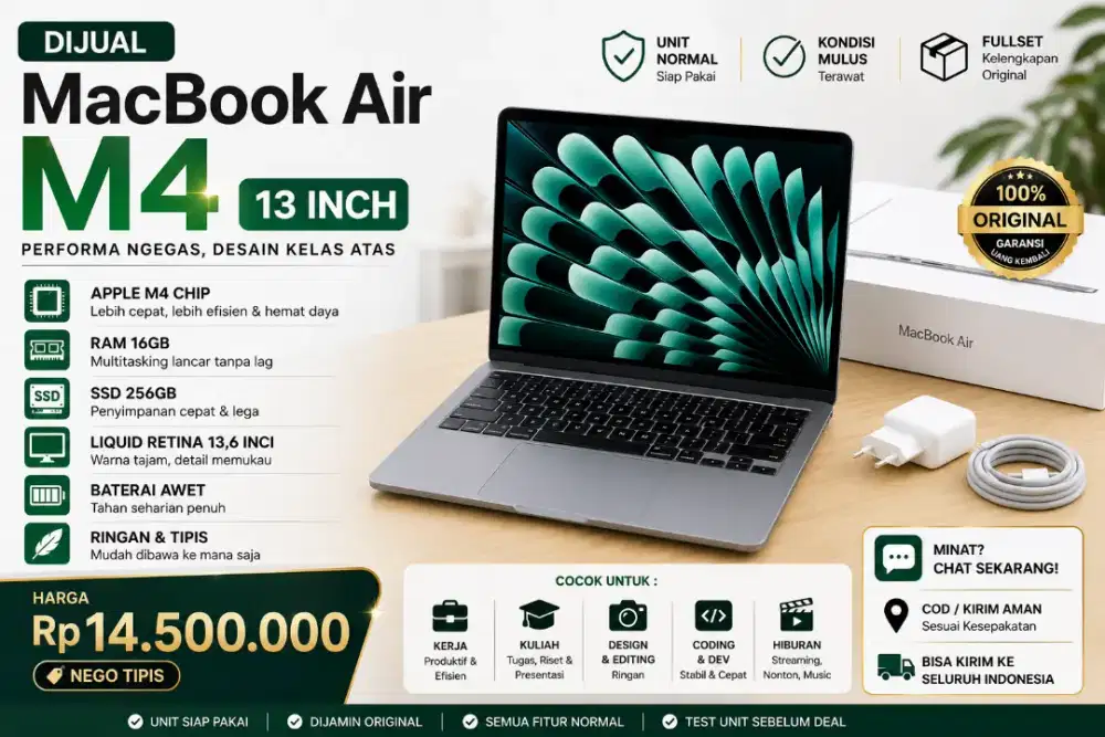 Jual Cepat Macbook Air M4 16/256