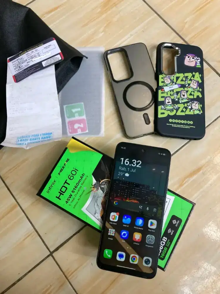 Infinix hot 60i , Ram 8/256 Fullset