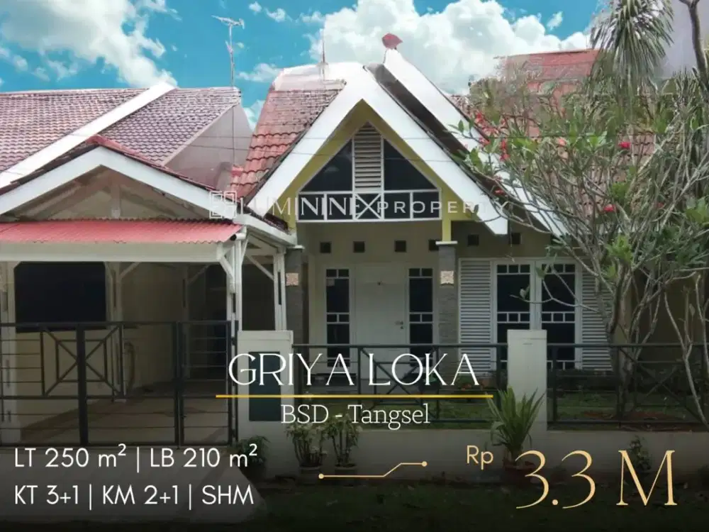 dijual rumah luas di griyaloka dekat dengan tol dan stasiun, lokasi aman dan nyaman
