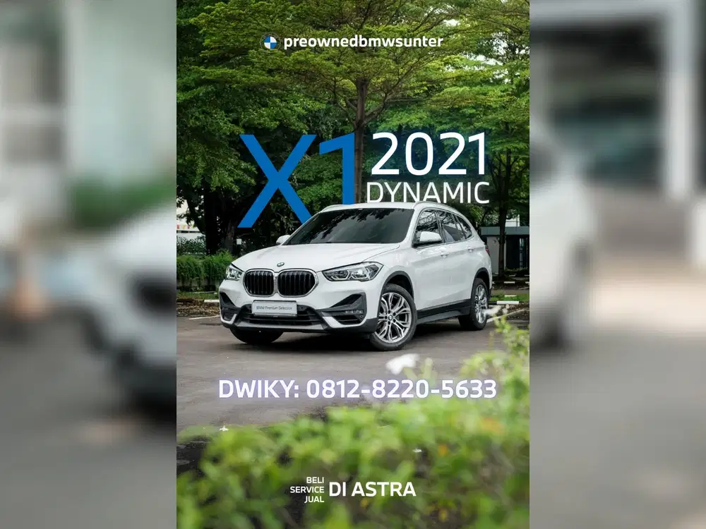 BURUAN! BMW X1 18i Dynamic AT 2021 Putih Metalik LOW KM