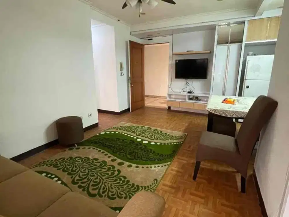 disewakan apartemen Mediterania Boulevard residence Kemayoran full furnish tiga kamar tidur luas 68 m²