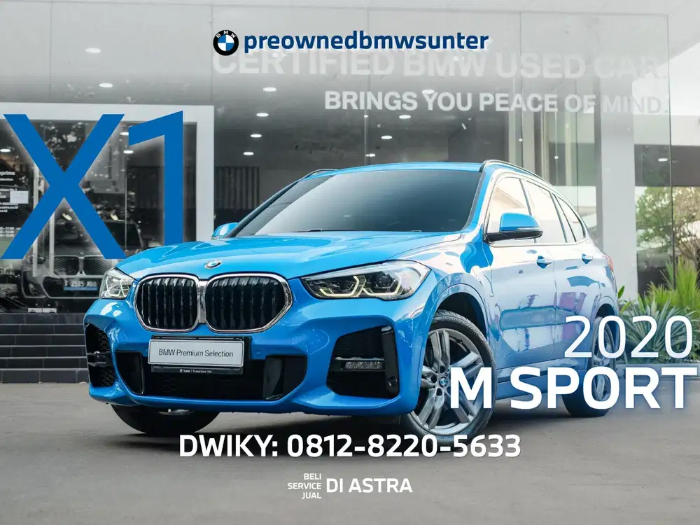 [KM23.200] WARNA RARE! BMW X1 18i M Sport AT Biru Metalik Low KM