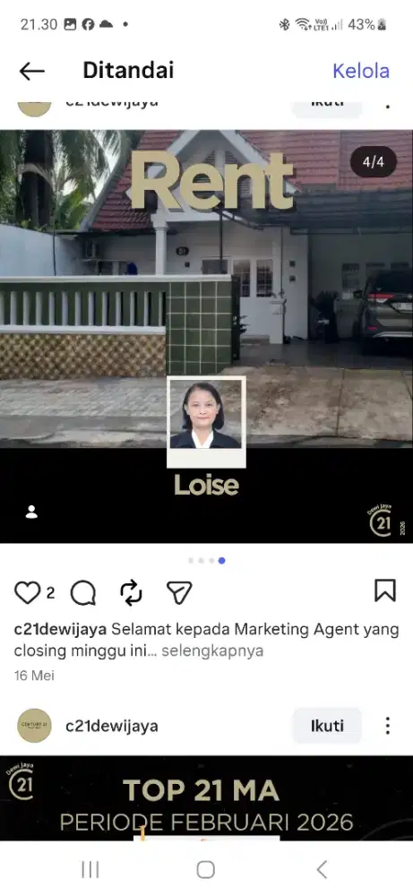 Sewa Rumah Bagus Siap Huni PKH