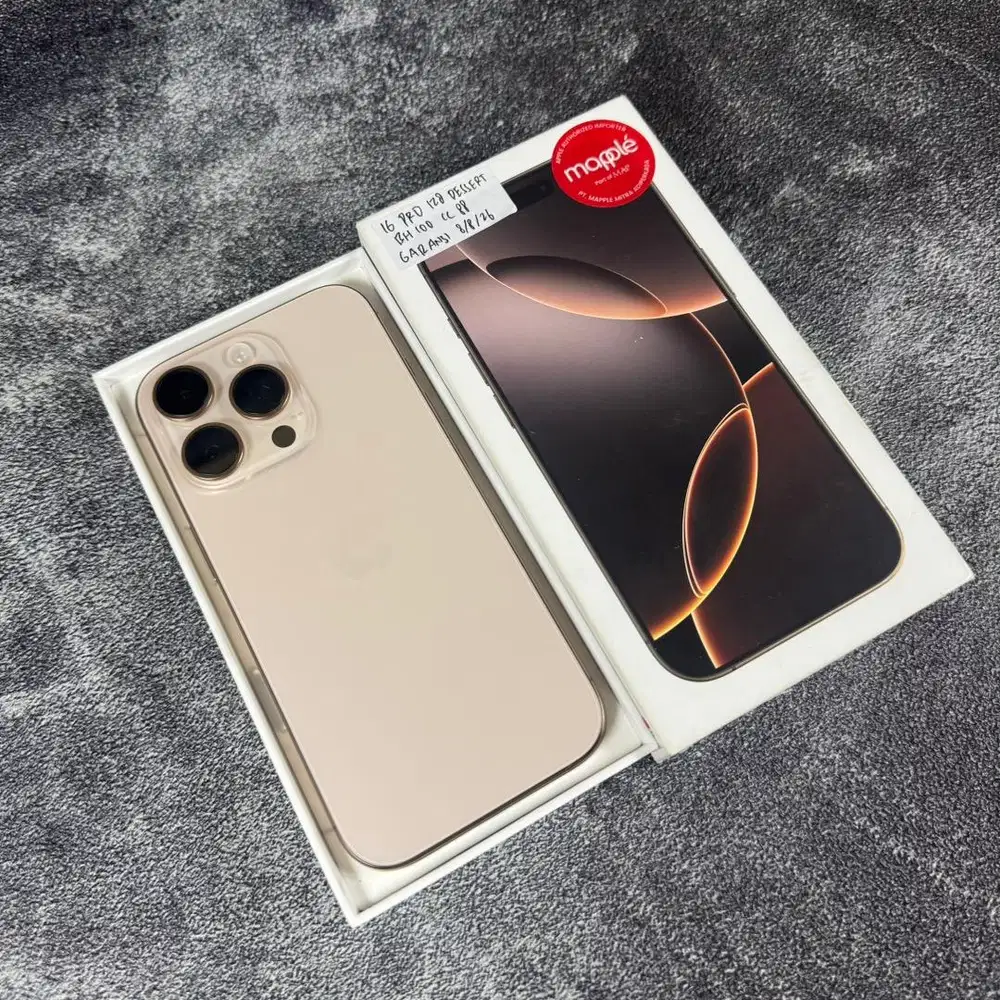 Iphone 16 Pro 128GB Dessert Garansi 8/8/26 BH 100 CC 88 Ibox
