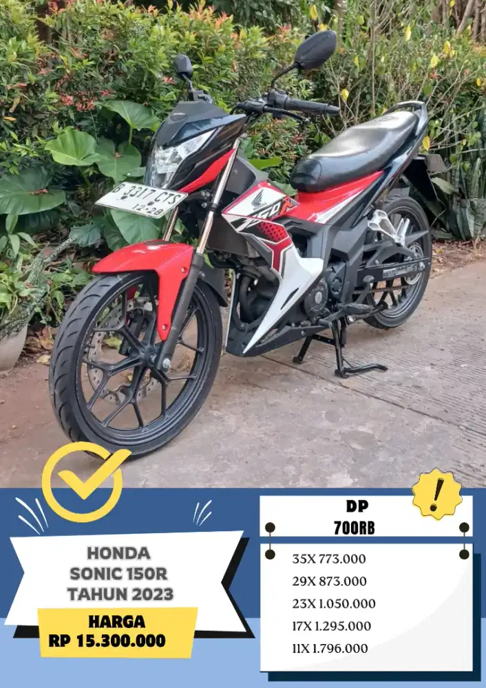 HONDA SONIC 150R TAHUN 2023 DP 700RB!
