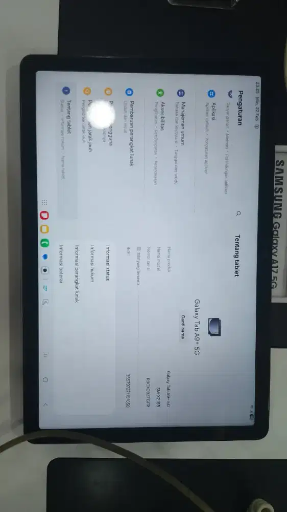 Second Samsung Tab A9+ 5G 8/128gb Ex Display