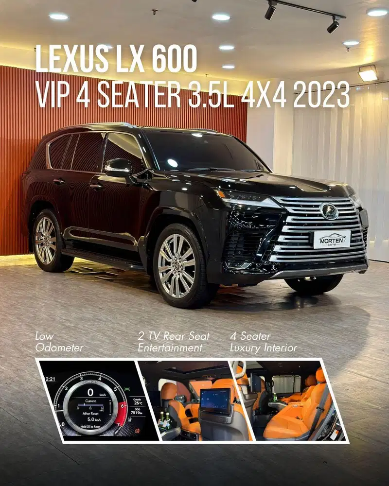 [BONUS PPF V-KOLL] Lexus LX 600 VIP 4 Seater 4x4 2023, Hitam