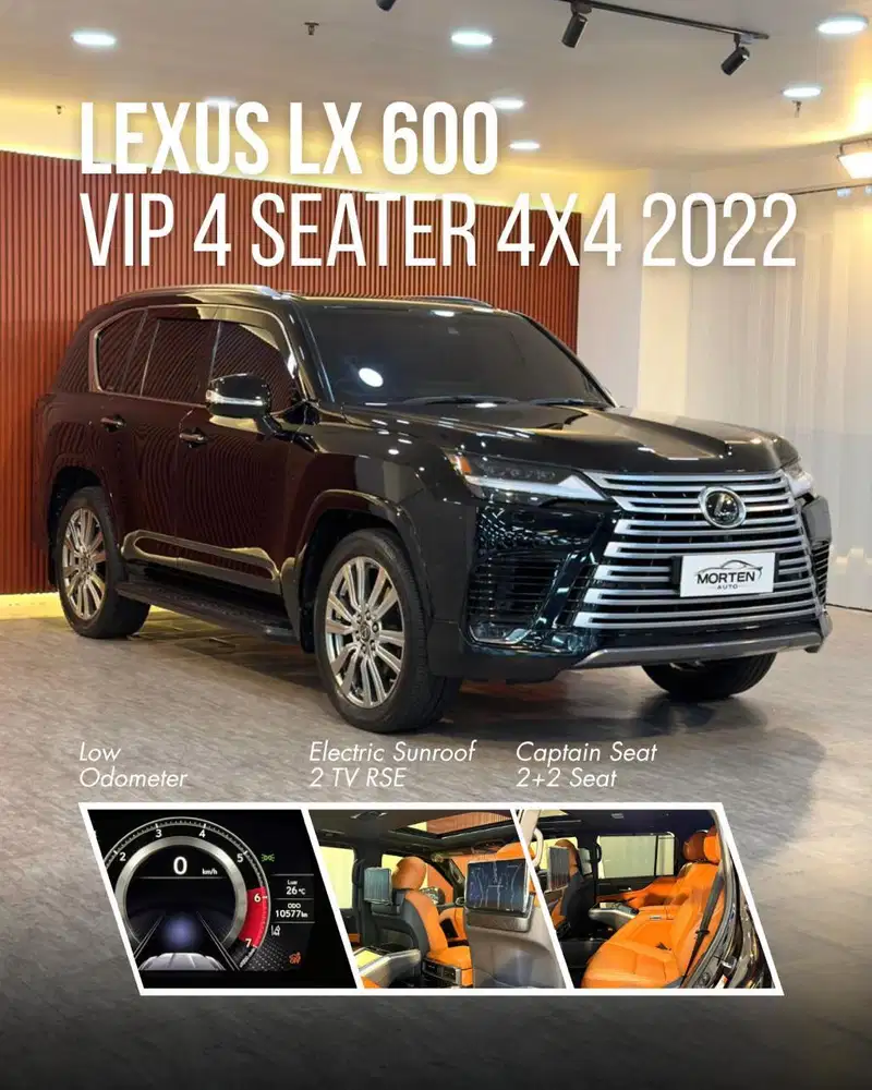 [KM 10rb] Lexus LX 600 VIP 4 Seater 2022, Hitam