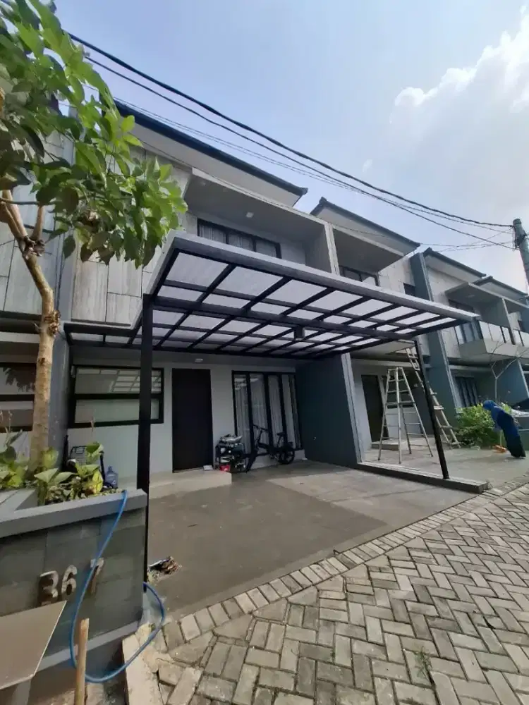 pemasangan kanopi minimalis modern