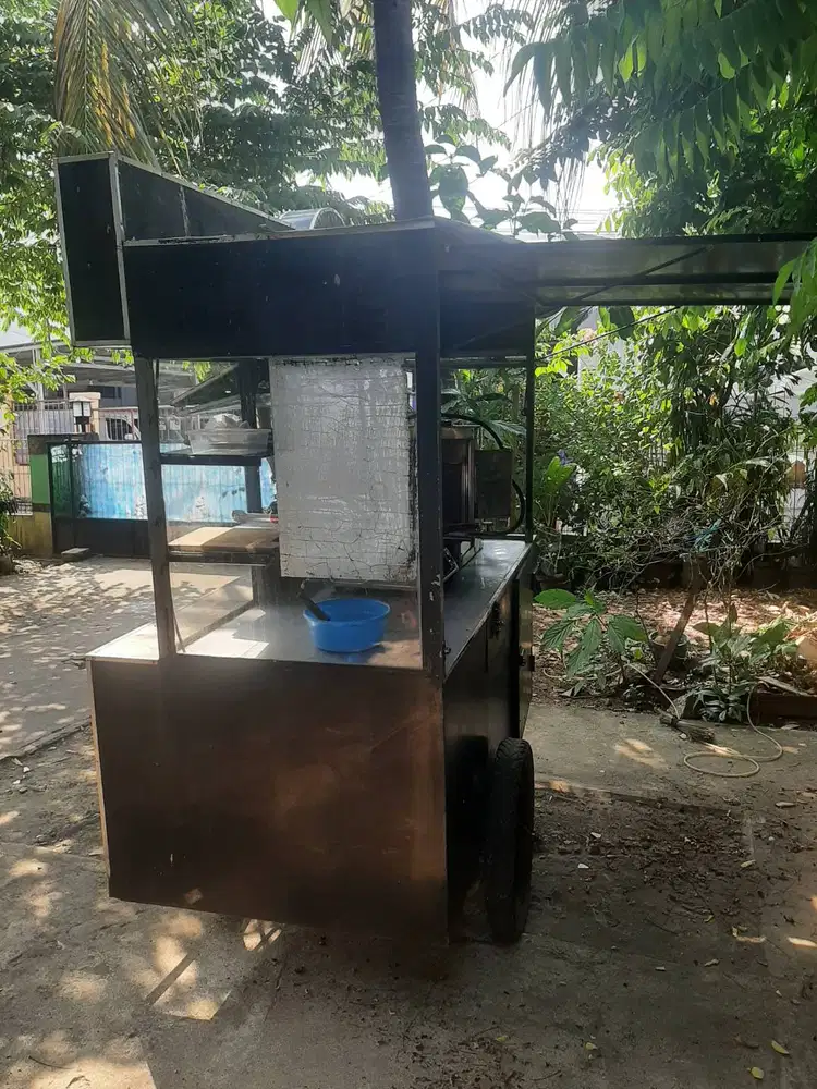 Grobak kebab bekas, warna hitam, usia 5th