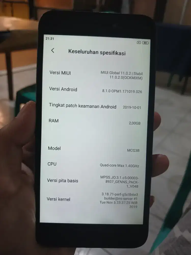 Redmi 5A ram 2 batangan.