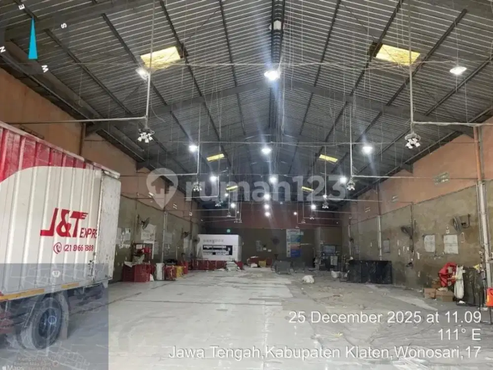 Disewakan Gudang Zona Industri Lokasi Klaten Utara,Klaten Luas 1700m2