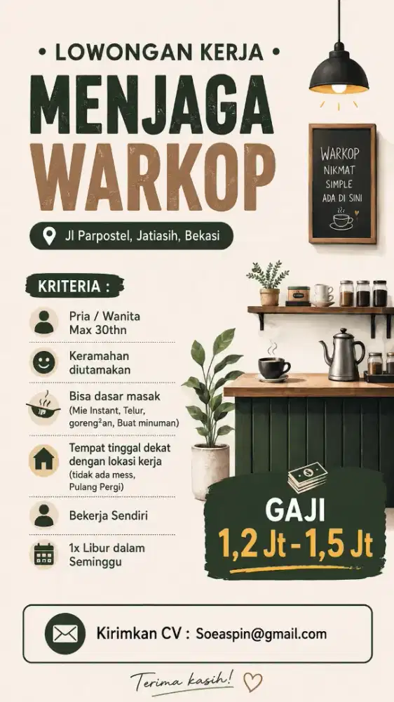 LOKER JAGA WARKOP (AC + WIFI)