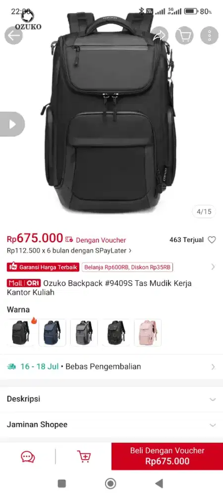 Tas Ransel Ozuko