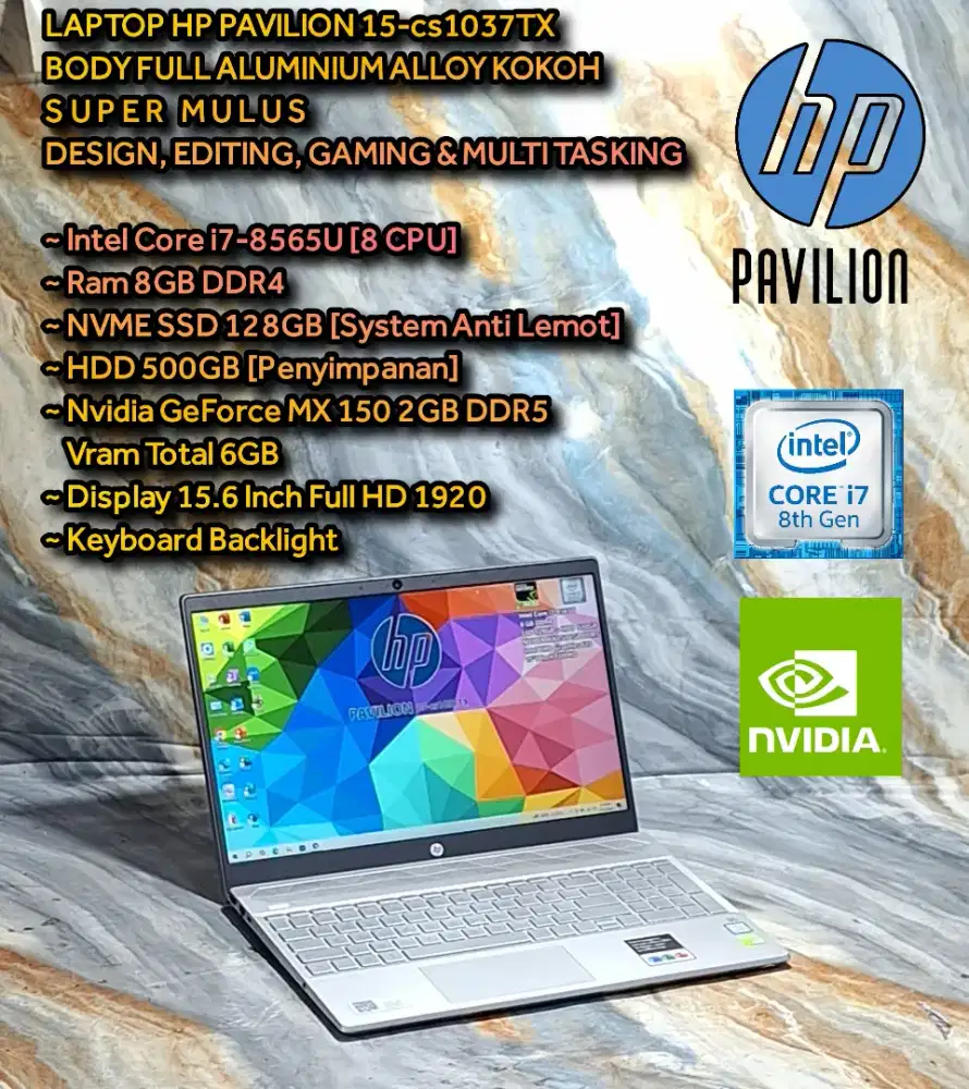 LAPTOP HP PAVILION SUPER MULUS INTEL CORE i7 DUAL VGA LAPTOP DESIGN
