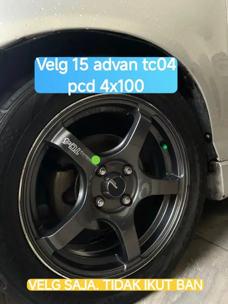 Velg 15 advan tc4 pcd 4x100 brio agua sigra jazz yaris baleno city