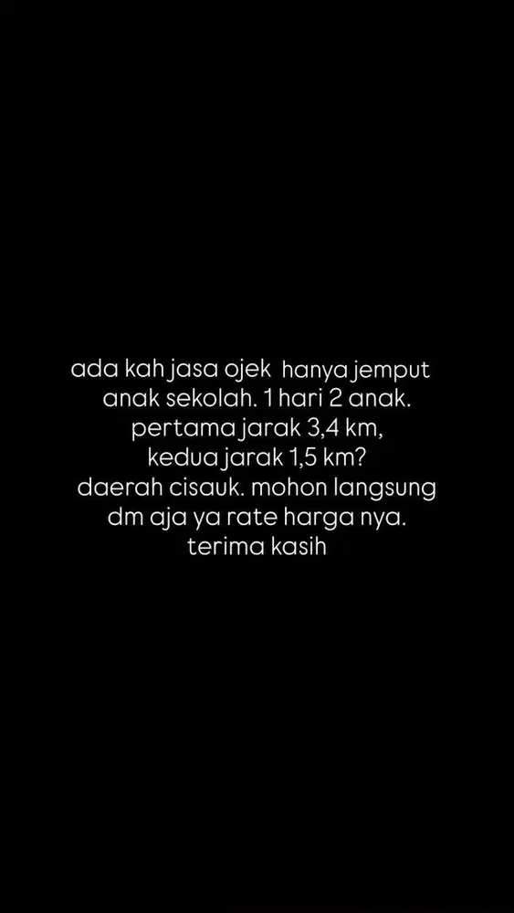 butuh jasa ojek driver hanya jemput