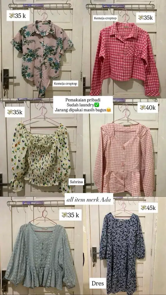 Prelove sudah laundry , start from 15-45 k