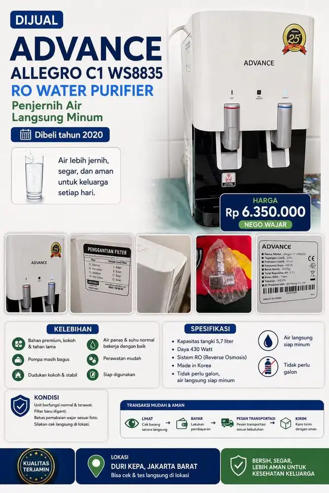 Water Purifier merek Advance