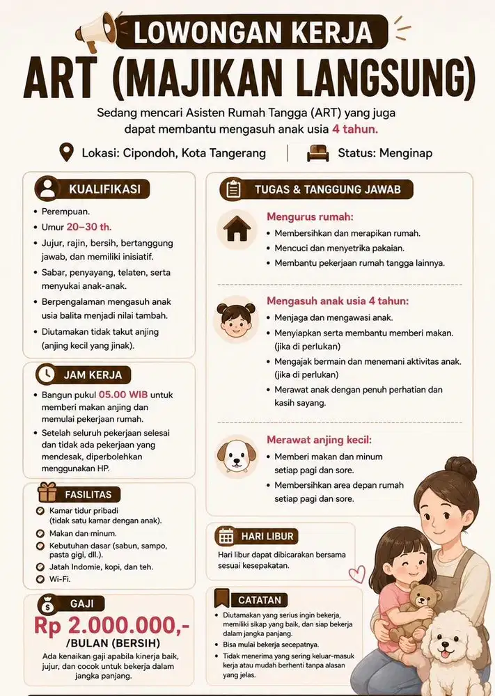 Dicara art bisa momong menginap