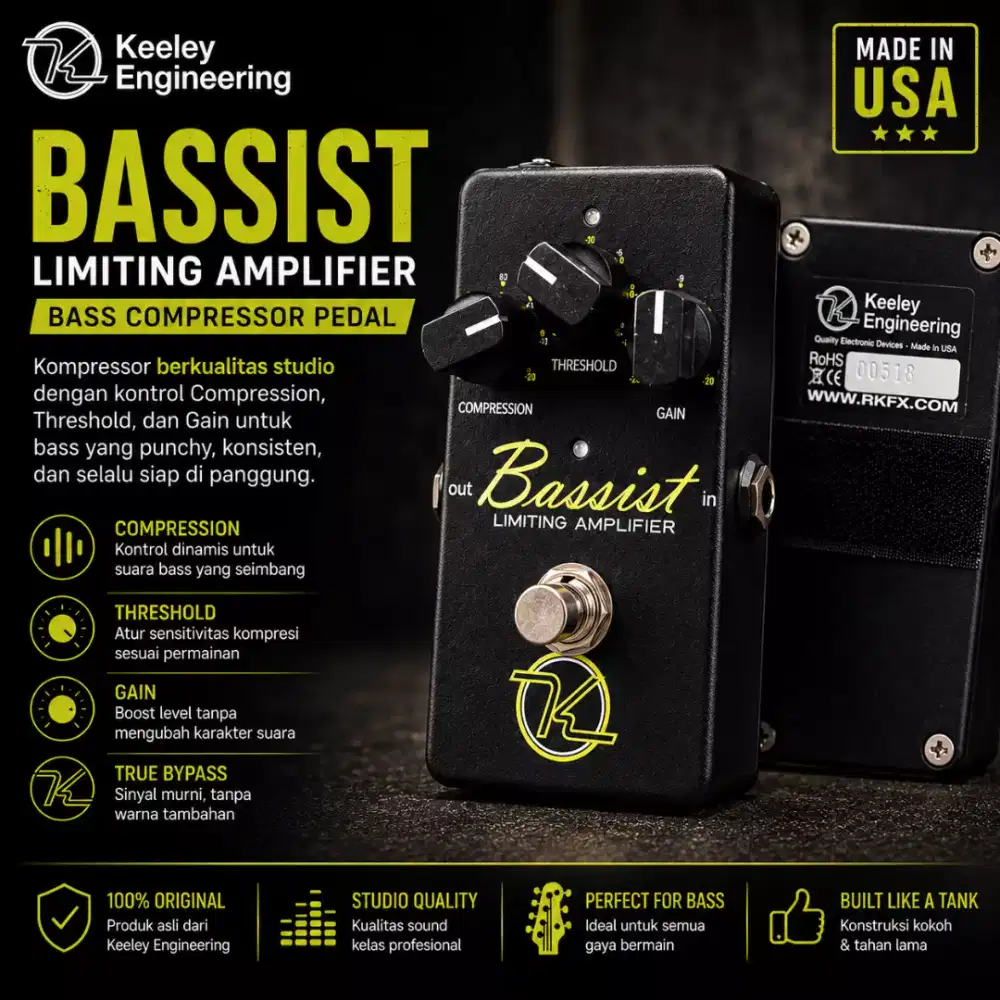 Keeley Bassist Limiting Amplifier - bass Compression Pedal butik