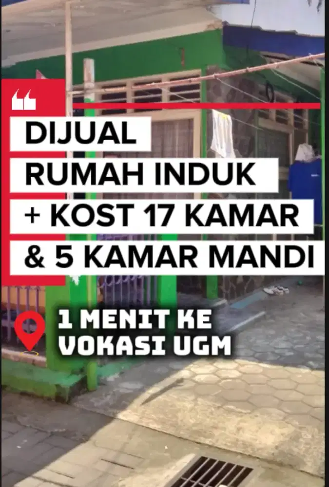 rumah induk dan kost