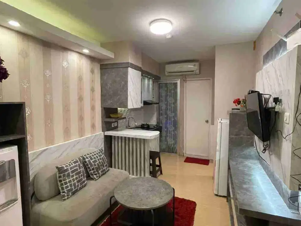 sewa bulanan apart Green palace Hook/sudut weater heater 2br full furnished