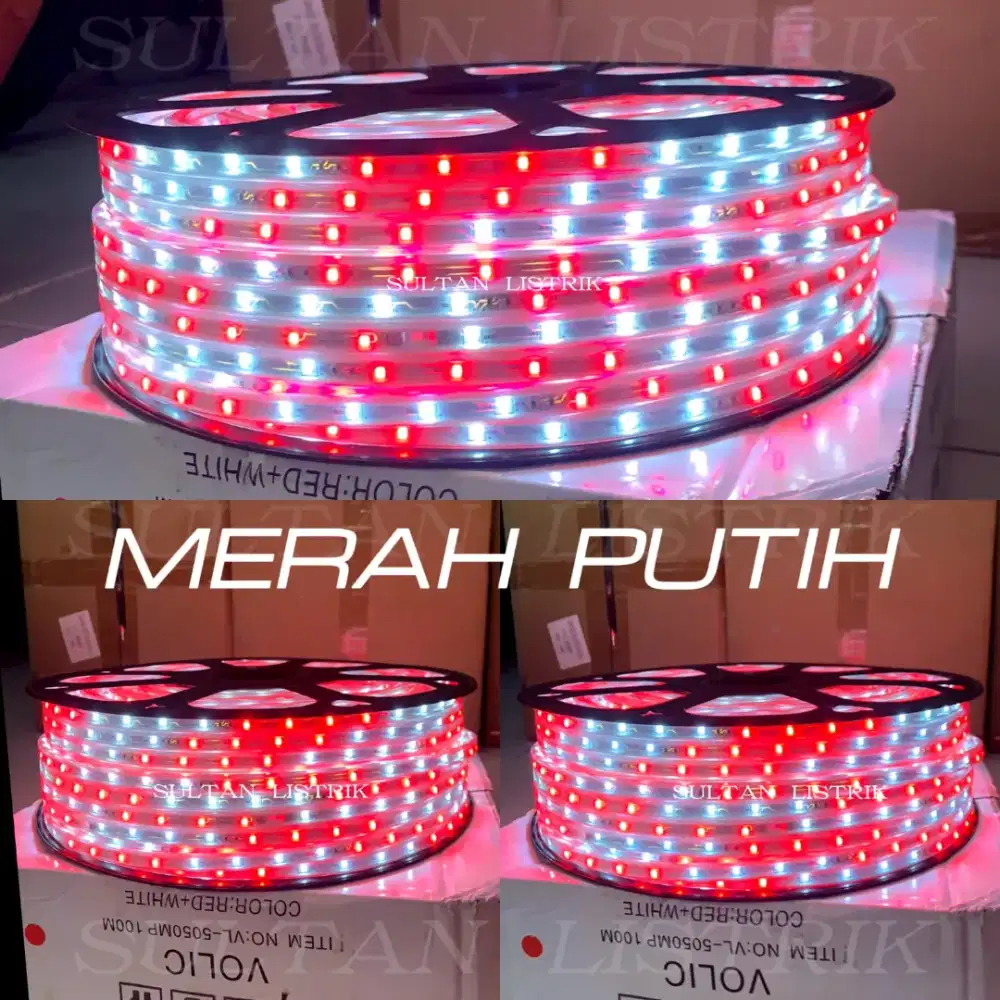 LED strip selang Merah Putih 100m