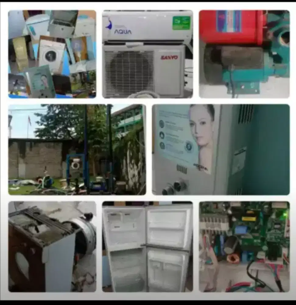 Service mesin cuci,kulkas, ac dan pompa air