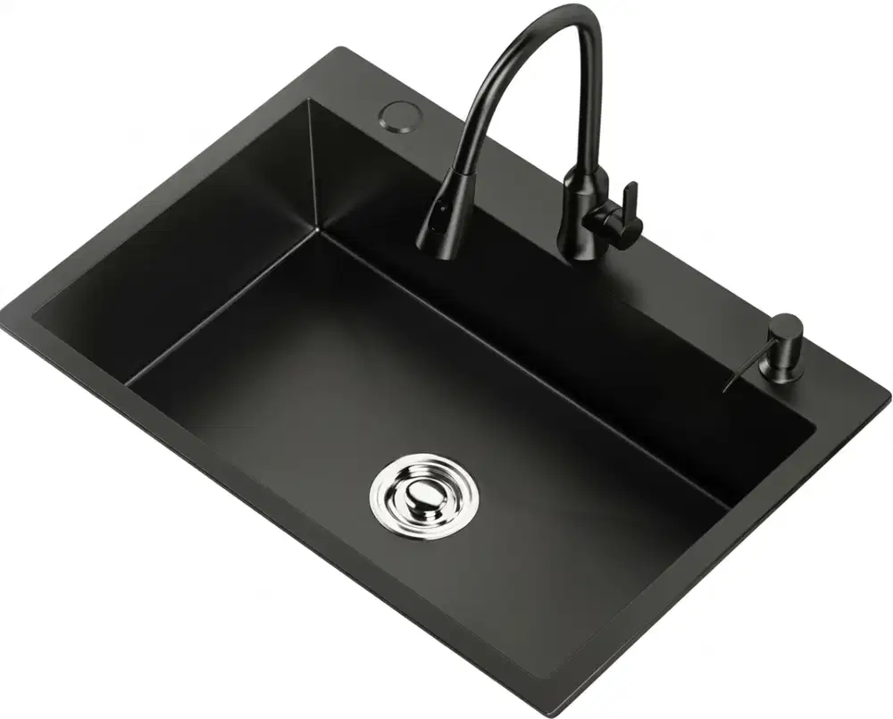 Kitchen Sink Black Westafel Stainless Steel Anti Karat