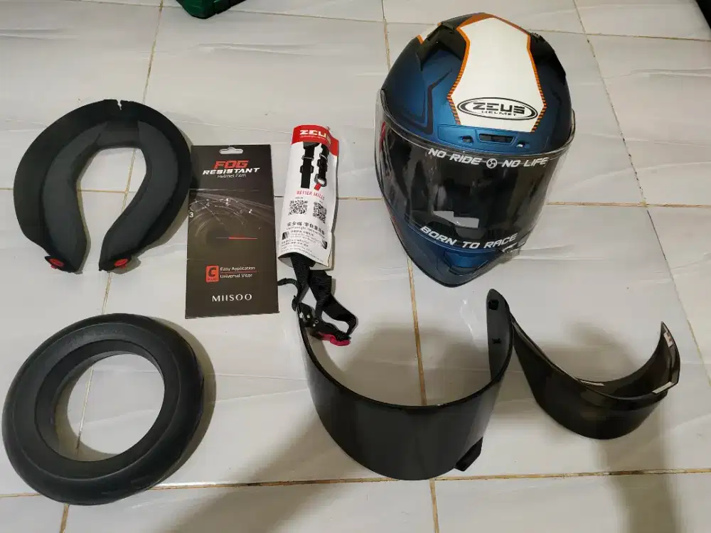 Helm zeus zs-825 blue matte fullface