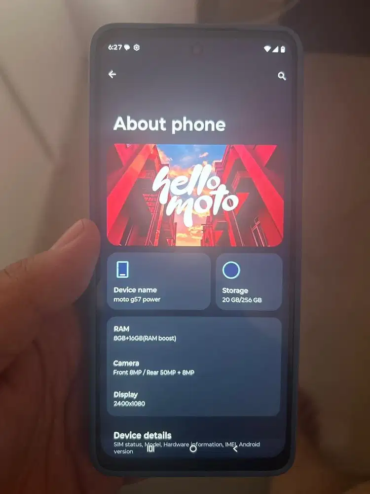 Motorola G57 power 8 + 16 / 256 GB