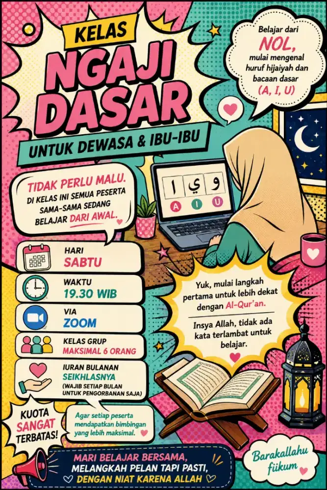 Kelas mengaji Online Untuk Dewasa